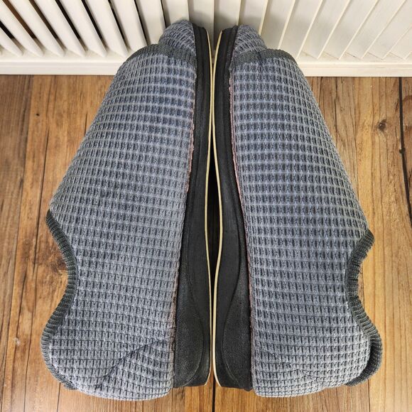 Silverts Slip Resistant Slippers Mens Sz 13 Blue Adjustable Senior Comfort Shoes - Picture 5 of 11